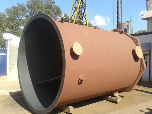 Nuclear Power Plant Tank With Inside Rubber Lining Exterior FRP